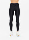THE UPSIDE women's black Original Super Soft Yoga Pant is made from breathable, quick-drying and moisture-wicking with a 4-way stretch. It features a stretch drawcord waistband and a white arrow logo at the back.