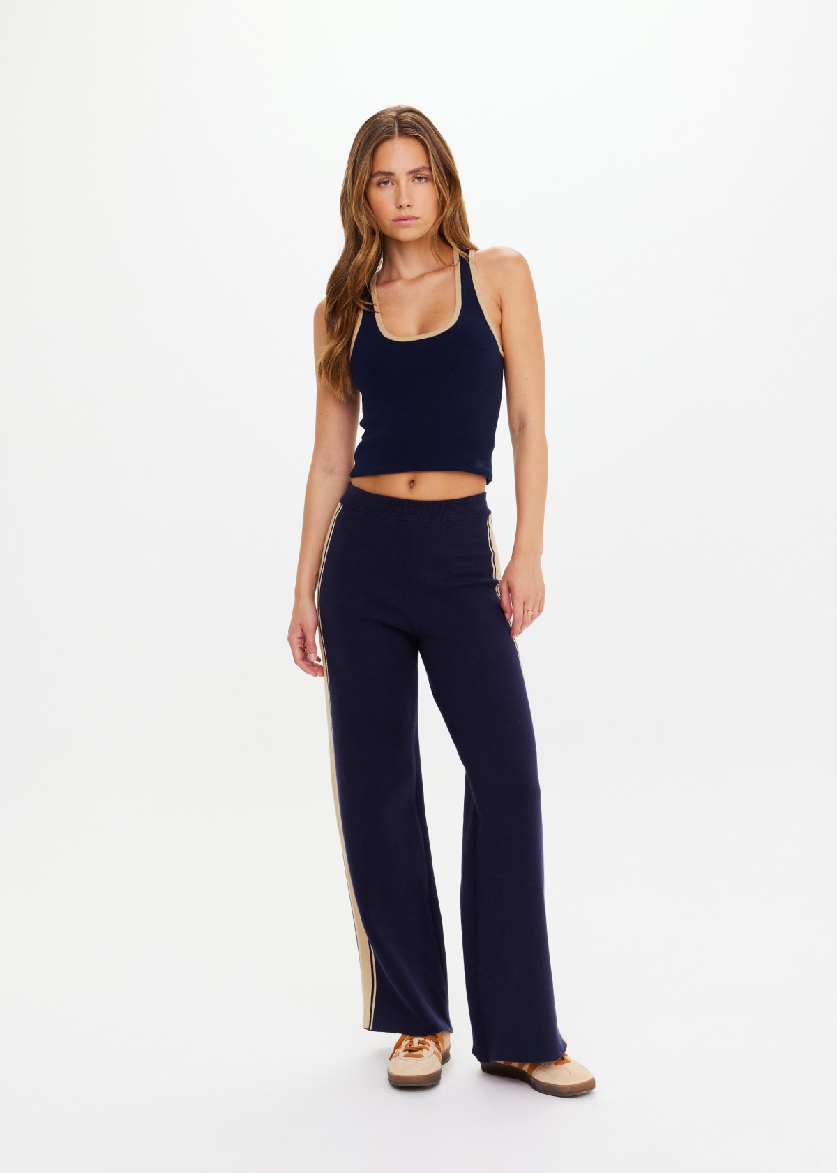 COSMO FREYA KNIT PANT in NAVY | The UPSIDE