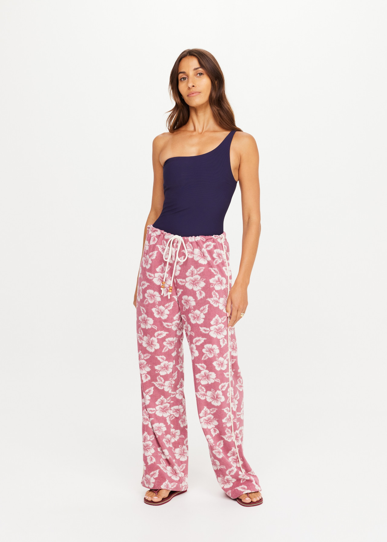 LAHAINA CHARLI DRAWSTRING PANT in FLORAL | The UPSIDE