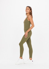 PEACHED 25IN MIDI PANT - OLIVE [USW021010]