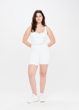 PEACHED TESS CROP - WHITE [USW021007]