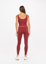 RIBBED SEAMLESS MIDI PANT - SANGRIA [USW422065]