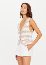 BUNGALOW ZAZA WAISTCOAT - STRIPE [USW224097]