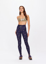 THE UPSIDE women's neutral paisley print Vadella Ballet Bra is made from recycled polymaide. The soft supported ballet bra features adjustable straps. Designed for yoga, pilates and barre.
