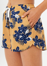 THE UPSIDE women's floral Aruba Billie Run Short is designed for a mid-rise fit and features an inner brief and elasticated waistband with pockets. Made for running.