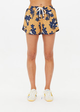 THE UPSIDE women's floral Aruba Billie Run Short is designed for a mid-rise fit and features an inner brief and elasticated waistband with pockets. Made for running.
