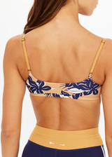 THE UPSIDE women's floral Aruba Ballet Bra is designed for soft support in recycled peached fabric with adjustable straps. Perfect for yoga & pilates.