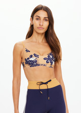 THE UPSIDE women's floral Aruba Ballet Bra is designed for soft support in recycled peached fabric with adjustable straps. Perfect for yoga & pilates.