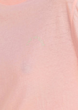 THE UPSIDE women's cotton linen Spellbound Jodhi Tee is a classic tee shape in washed quartz pink with upside logo printed on chest. Made for lifestyle.