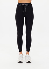 THE UPSIDE women's black Peached 25inch Pocket Legging offers a soft & supportive fit and features a stretch drawcord through waistband and side pockets. Made for yoga & pilates.