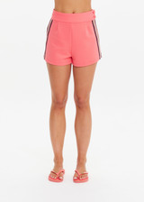 THE UPSIDE women’s pink Voila Cynthea Short is a true-to-size fit in a soft suiting fabrication and features a structured waistband and invisible zip in side seam. Made for everyday.