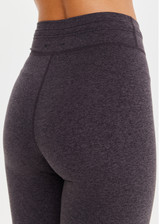 THE UPSIDE women's grey recycled Moondance 25inch legging offers a soft, supportive fit with an elastic waist drawcord in double-peached fabric. Ideal for yoga and pilates.