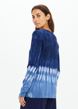 THE UPSIDE women's tie dye organic cotton Seeker Amana Long Sleeve Knit is designed for a regular fit and features a ribbed neckline. Made for lifestyle.