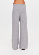 THE UPSIDE women's grey organic cotton Sandy Wide Leg Track Pant is cut in a relaxed shape with an elasticated waistband and pink paracord drawcord. The perfect everyday track pant, made to last.