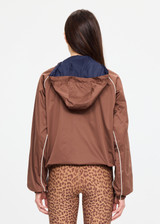THE UPSIDE women’s brown recycled fabric Lila Zip Through Jacket is designed for a regular fit and features contrast piping, front pockets and a drawcord hem. Made for running.