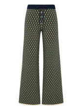 THE UPSIDE women's Viva Juniper Knit Pant is a soft and supportive fit and features a straight leg silhouette, geo jacquard knit design and contrast side stripe detailing. Made for lifestyle.