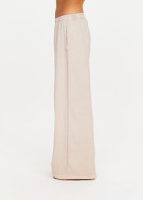 THE UPSIDE women's grey Soho Tokio Wide Leg Pant is designed for a relaxed fit and features a high rise waist, wide leg silhouette and soft brushed cotton blend fabrication. Made for lifestyle.