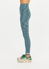 THE UPSIDE women's green Seamless 25inch Legging is designed for a supportive and comfortable fit and features a mid rise waist, seamless construction and ribbed striped waistband detailing. Made for yoga and pilates.
