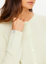 THE UPSIDE women's green Sakina Cashmere Cardigan is designed for a regular fit and features pearlised buttons and ribbed trims. Made for lifestyle.