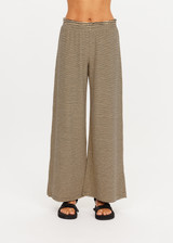 THE UPSIDE women's stripe Santos Adriel Split Pant features a regular fit, high rise paperbag waist, side splits and back patch pockets. Made for lifestyle.