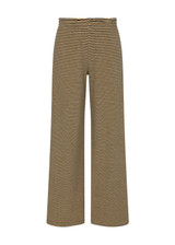 THE UPSIDE women's stripe Santos Adriel Split Pant features a regular fit, high rise paperbag waist, side splits and back patch pockets. Made for lifestyle.