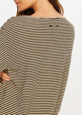 THE UPSIDE women's stripe Santos Rio Long Sleeve Top is designed for a relaxed fit and features soft towelling fabrication, dropped shoulders and a timeless stripe design. Made for lifestyle.