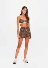 THE UPSIDE women's Laguna Elyssa Bra offers low coverage and features our Laguna palm print with a sweetheart neckline and adjustable straps. Made for yoga & pilates.