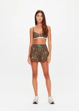 THE UPSIDE women's Laguna Klio Short is designed for a relaxed fit and features an elasticated waistband and a green drawcord in our Laguna palm print. Made for lifestyle.