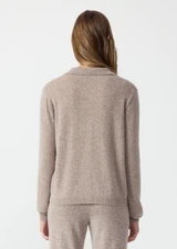 THE UPSIDE women’s brown Aimee Cashmere Collared Cardi is a regular-fit button-up style with a collar, ribbed hem and tonal pearlised buttons. Made for lifestyle.