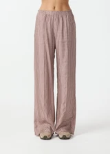 THE UPSIDE women's check Palacio Marnie Wide Leg Pant is high-rise with an elasticated waistband, pinstitch detail and side seam pockets. Made for lifestyle.