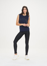 WOMENS MUSCLE TANK - NAVY [USW019003]