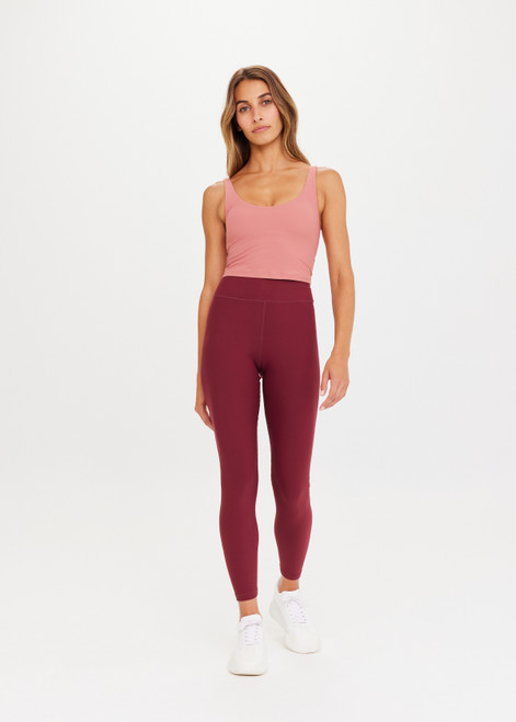 PEACHED 25IN MIDI PANT - BURGUNDY [USW021010]