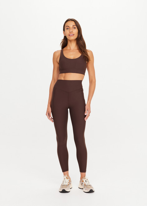 PEACHED 25IN HIGH MIDI PANT - COCOA [USW026058]