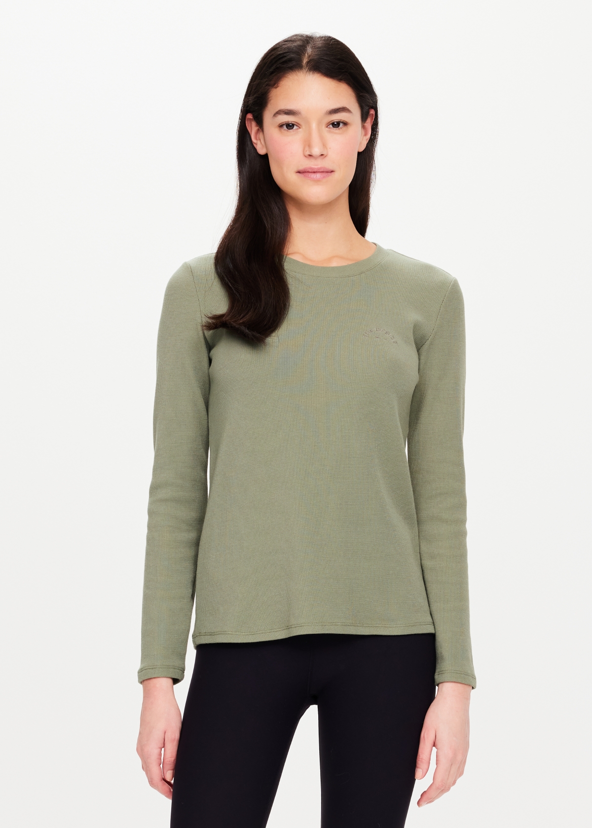 MILA LONG SLEEVE in OLIVE | The UPSIDE