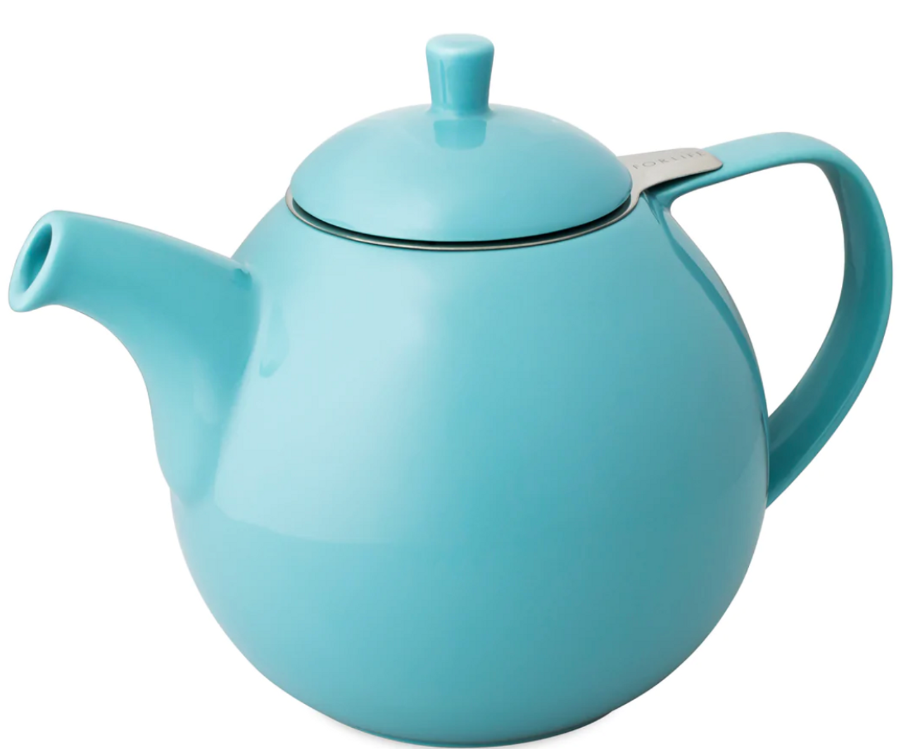 Curve Teapot with Infuser 45 oz.Turquoise The Tea Lab