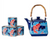 Koi Fishes Tea Set 20oz Tea Pot with 4 Hexagon Cups