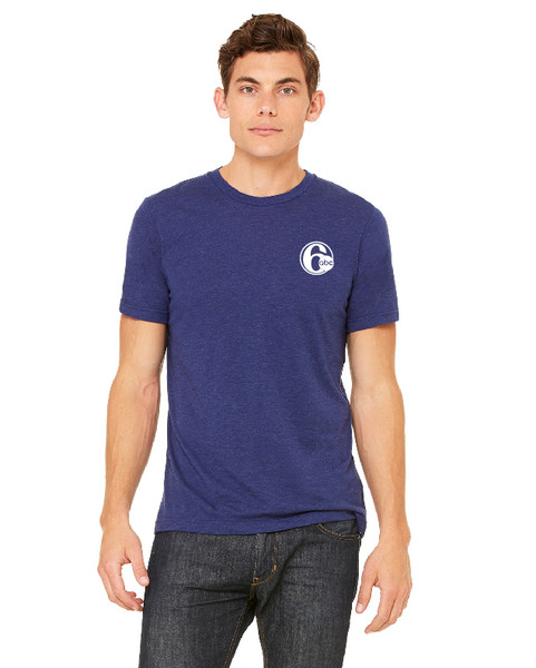 6abc Men's Navy Tri Blend Bella Canvas Short Sleeve T-Shirt