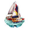 3D Pop-Up Card - Sailing Pirouette Card - Luxury Greetings Card for Him, Dad, Family, Birthday, Any Occasion