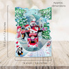 3D Pop-Up Christmas Card - Sledging Penguins Swing Card - Luxury Holiday Card for Family, Kids, for Him, for Her