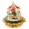 3D Pop-Up Christmas Card - Christmas Carousel Pirouettes Card - Luxury Holiday Card for Family, Kids, Him, Her, Someone Special