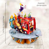 3D Pop-Up Card - Animal Fire truck Spinning Pirouette Card - Luxury Greetings Card For Kids, For Boys, For Girls, For Birthday