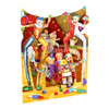 3D Pop-Up Card Big Top Clowns Swing Card - Luxury Greetings Card for Kids, For Her, For Him, For Girls, For Boys, For Birthday