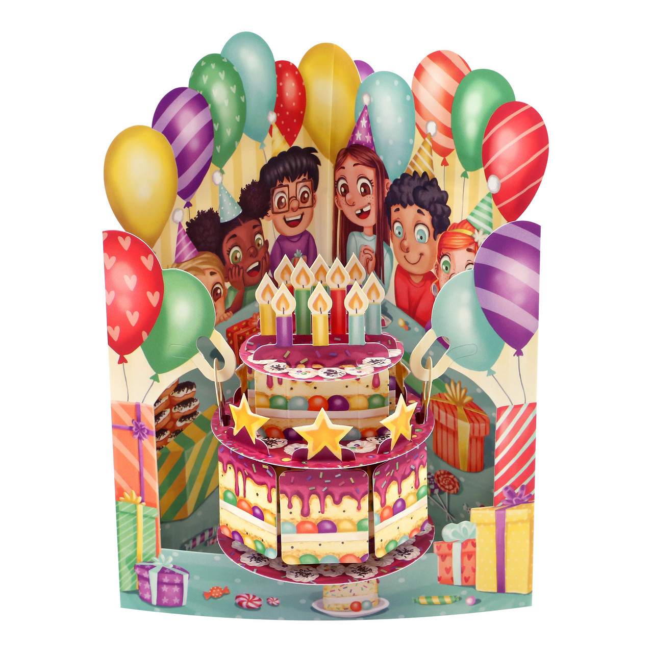Layered Happy Cake - Birthday Card | Greetings Island
