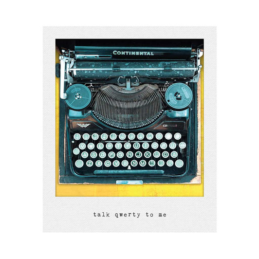 Incidental Instants Talk Qwerty To Me - perfect for Valentine's Day, anniversaries and more. Trendy greeting card for her and for him