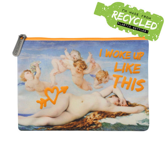 Masterpeices Accessory Flat Pouch - I Woke Up Like This. Make-up Bag. Pencil Case. Cosmetics Case. Gift for girls, for her.