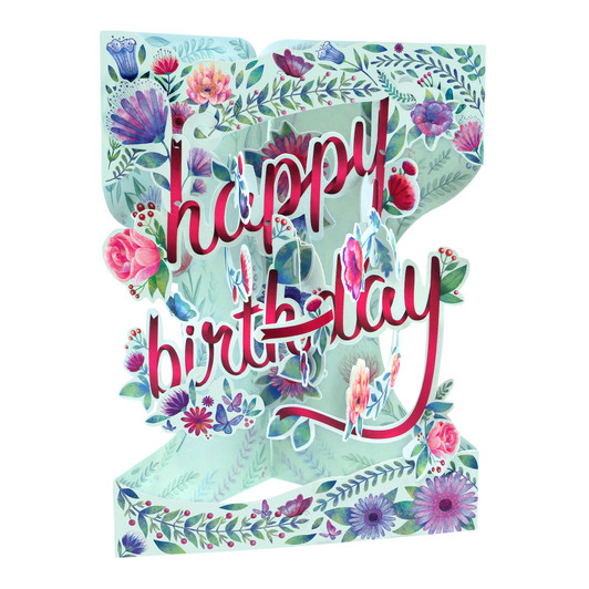 3D Pop-Up Card Happy Birthday Swing Card - Luxury Birthday Card, For her, Mum, Someone Special