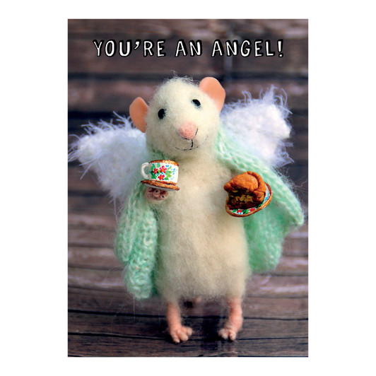 Tiny Squee Mousies Greetings Card - You're An Angel - Greetings Card For Family, For Friends, For Kids
