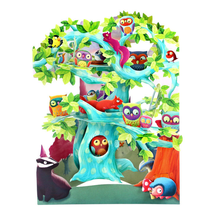 Swing Cards - Woodland Tree Of Birds