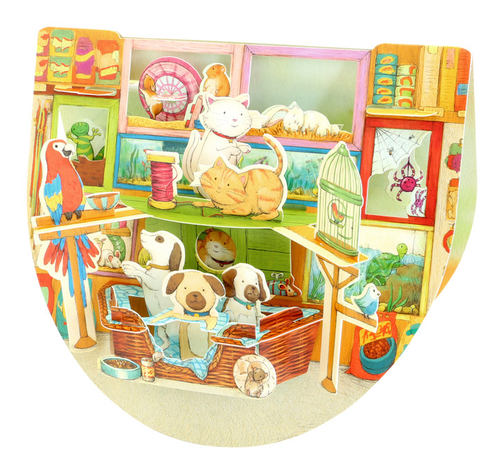 3D Pop-Up Card - Pet Shop Pop n' Rock Card - Luxury Greetings Card For Kids, For Him, For Her, For Birthday