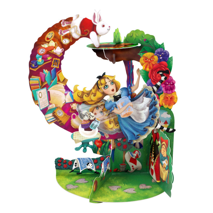 Alice In Wonderland 3D Pop Up card, alice in wonderland Gifts, Greetings  card